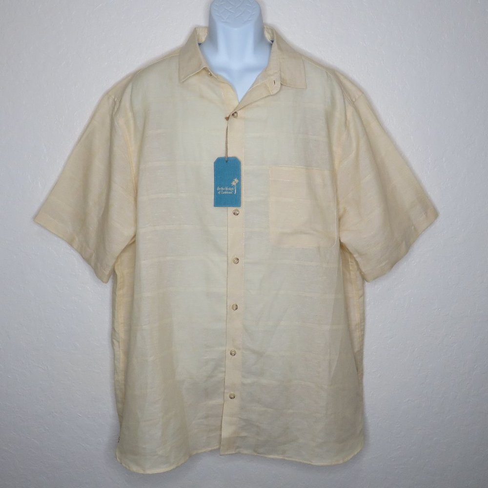 Rountree & Yorke*Men's Caribbean Short Sleeve Button Down Straight Hem Shirt~2XT